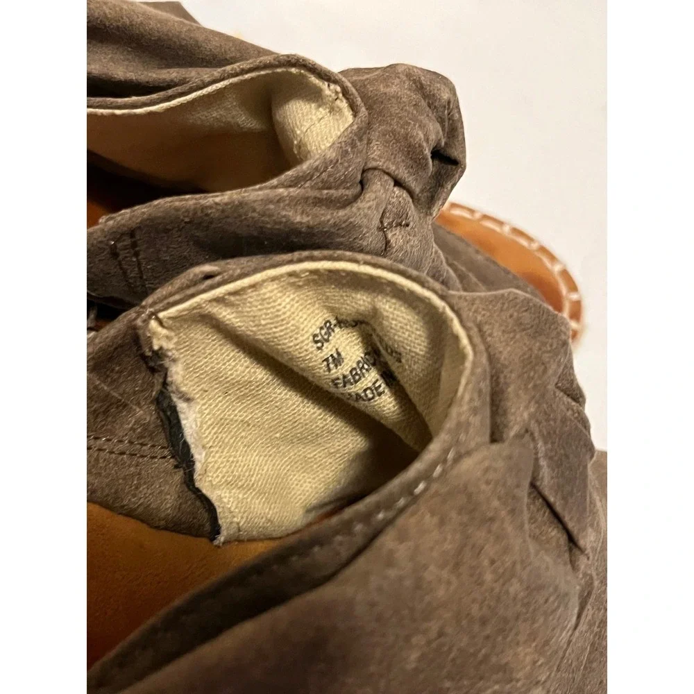 Sugar Women's Brown Suede Bow Wedge Espadrille Sandals Size‎ 7